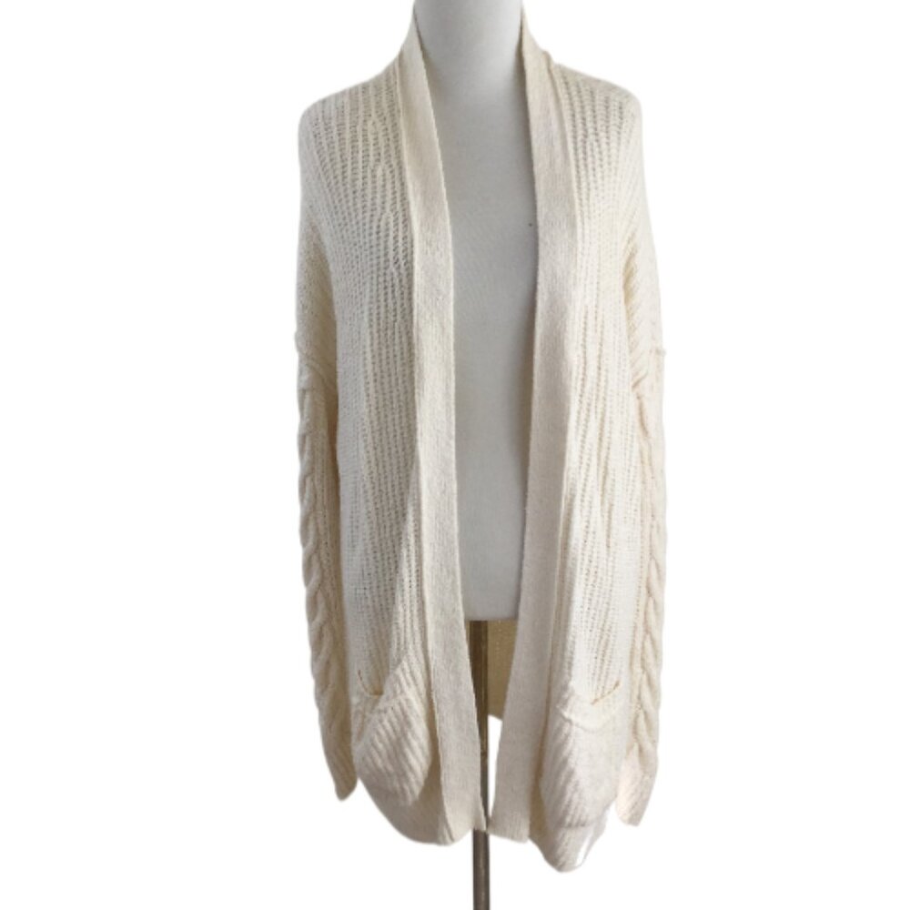 Abercrombie & Fitch Cream Open Front Cardigan s
